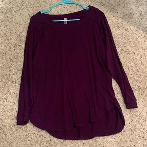 Purple long sleeve top